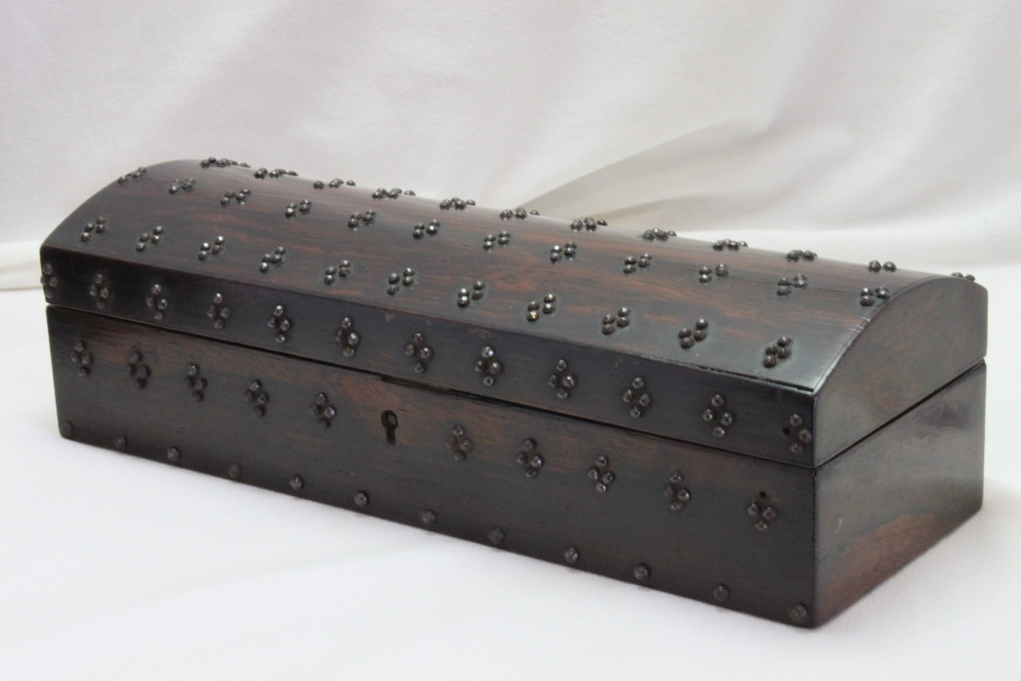 Studded rosewood veneer jewellery box Studded rosewood veneer jewellery box