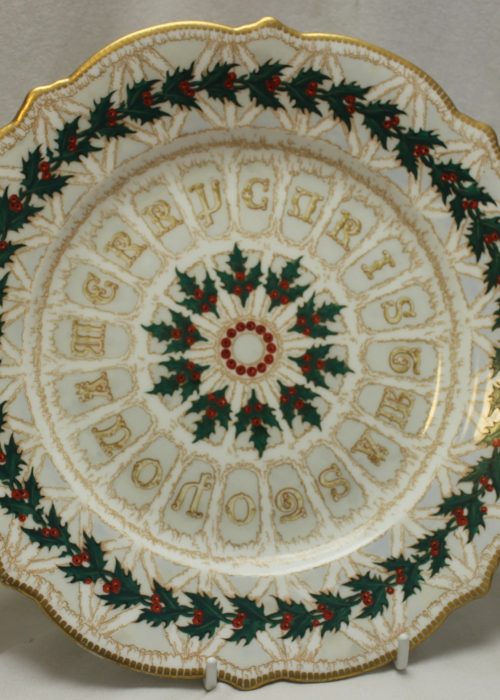 Samuel Alcock porcelain Christmas plate Samuel Alcock porcelain Christmas plate