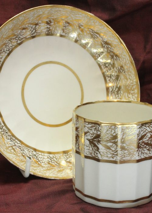 Derby gilded coffee can and saucer4171 003 Derby gilded coffee can and saucer4171 003