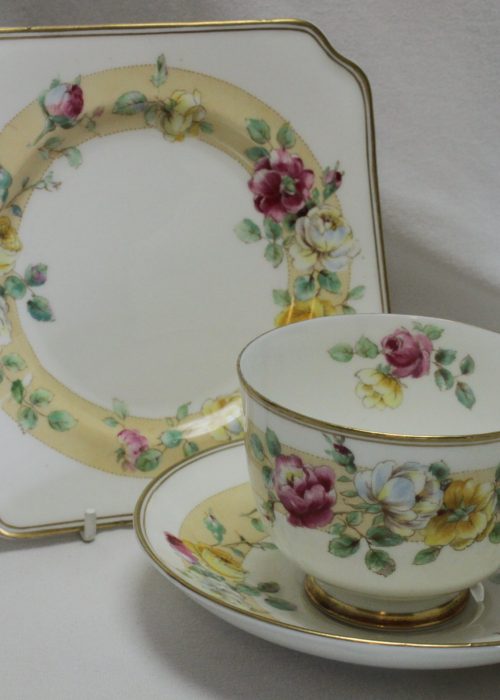 Royal Doulton cup saucer & plate Rosamund pattern H4494 Royal Doulton cup saucer & plate Rosamund pattern H4494