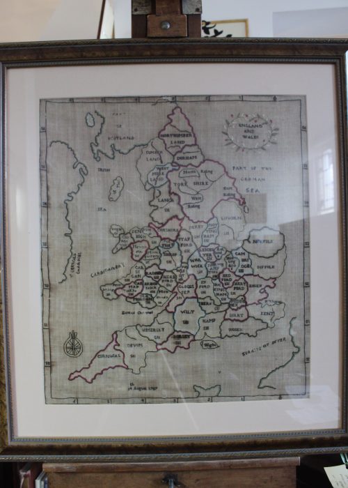 Needlework map of English and Welsh counties Needlework map of English and Welsh counties