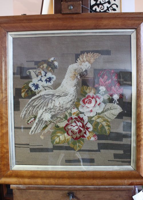 Woolwork of sulphur crested Cockatoo Woolwork of sulphur crested Cockatoo