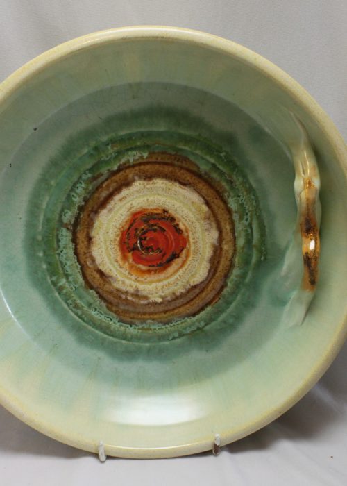 Remued bowl with twig handle Remued bowl with twig handle