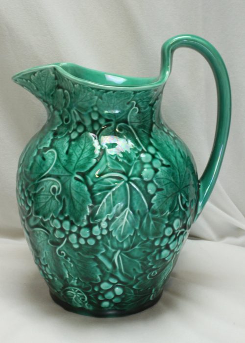 Wedgwood green majolica jug or pitcher Wedgwood green majolica jug or pitcher
