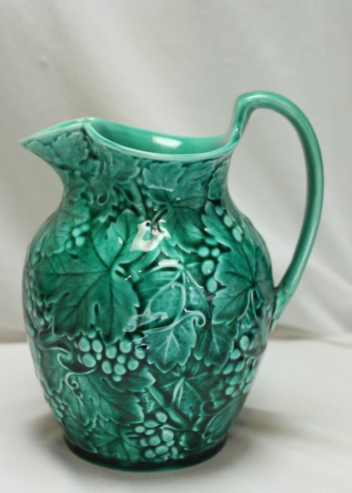 Wedgwood green majolica jug or pitcher Wedgwood green majolica jug or pitcher