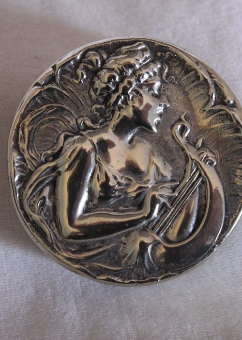 Art Nouveau silver plated pill box Art Nouveau silver plated pill box