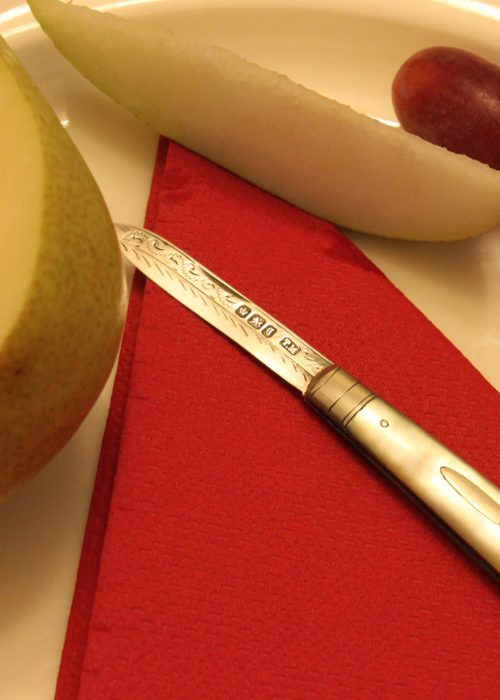 Sterling silver folding fruit knife by Thomas Marples Sheffield 1899 Sterling silver folding fruit knife by Thomas Marples Sheffield 1899