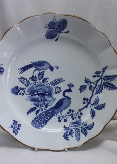 Boch Freres blue and white plate Paon pattern Boch Freres blue and white plate Paon pattern
