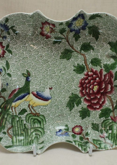 Spode dish from dessert set Peacock and Parsley pattern Spode dish from dessert set Peacock and Parsley pattern