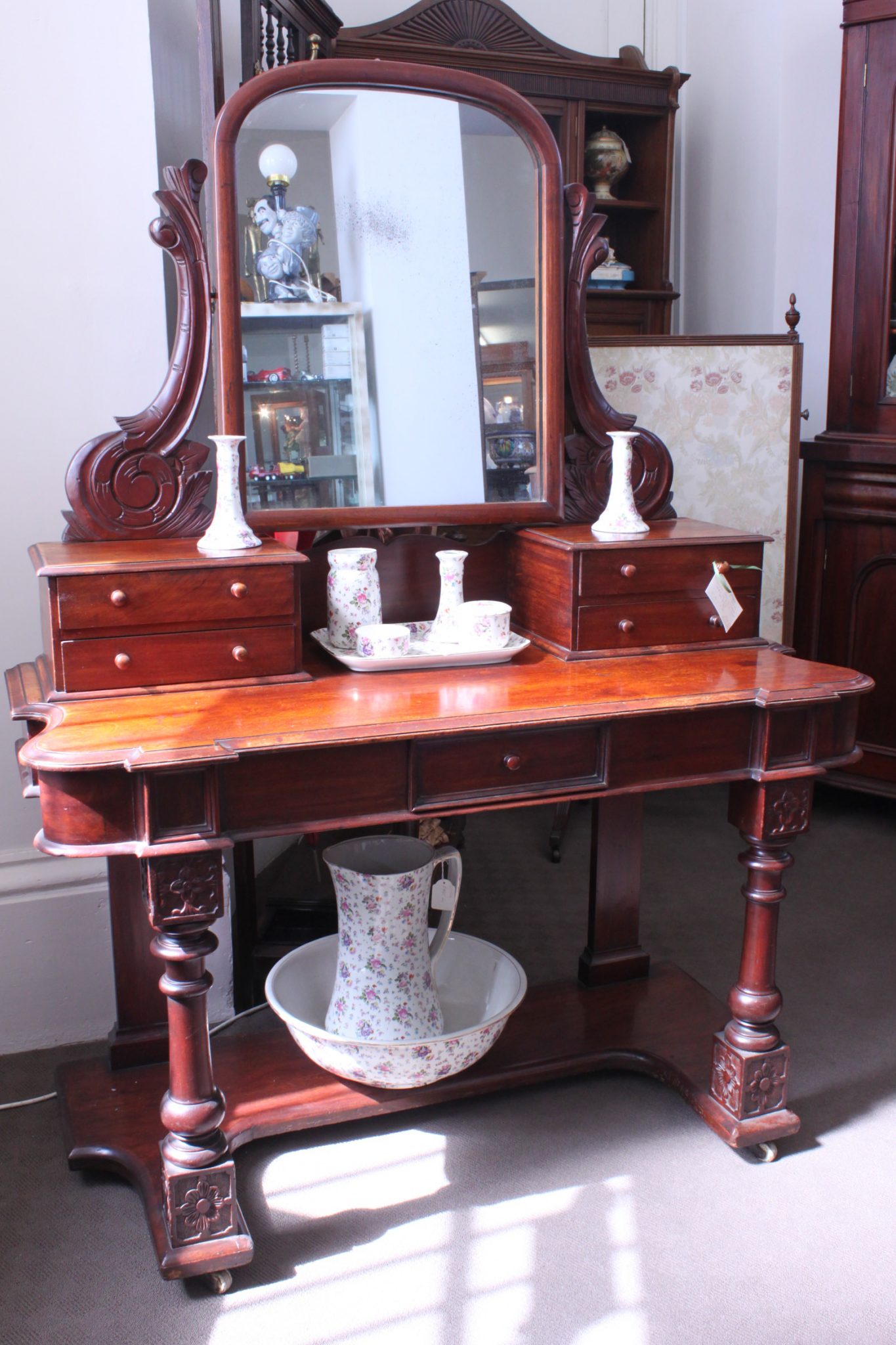 Cedar 5 drawer dressing table China Rose Antiques