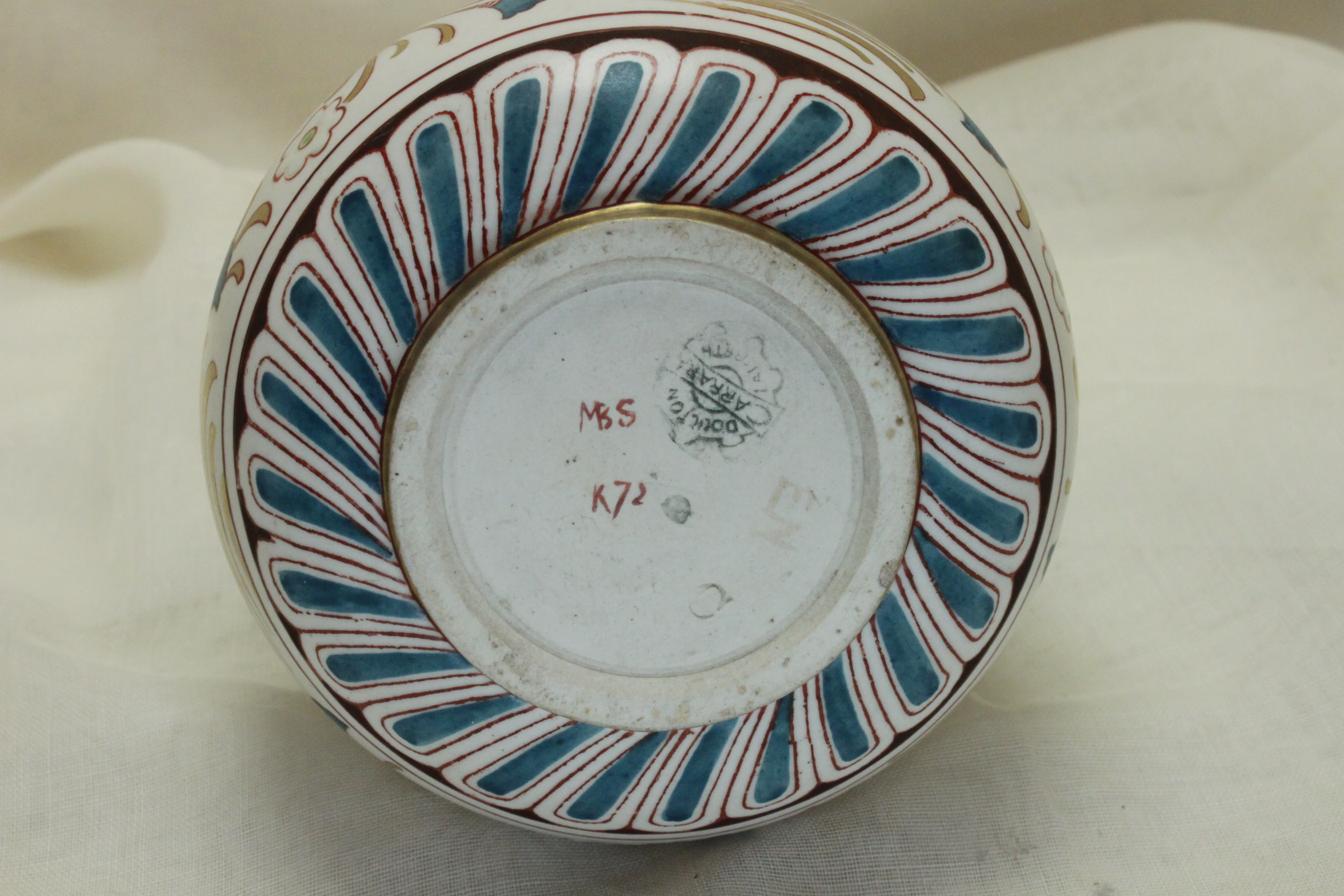 Doulton Lambeth Carrara Ware vase by Mildred Smallfield China Rose