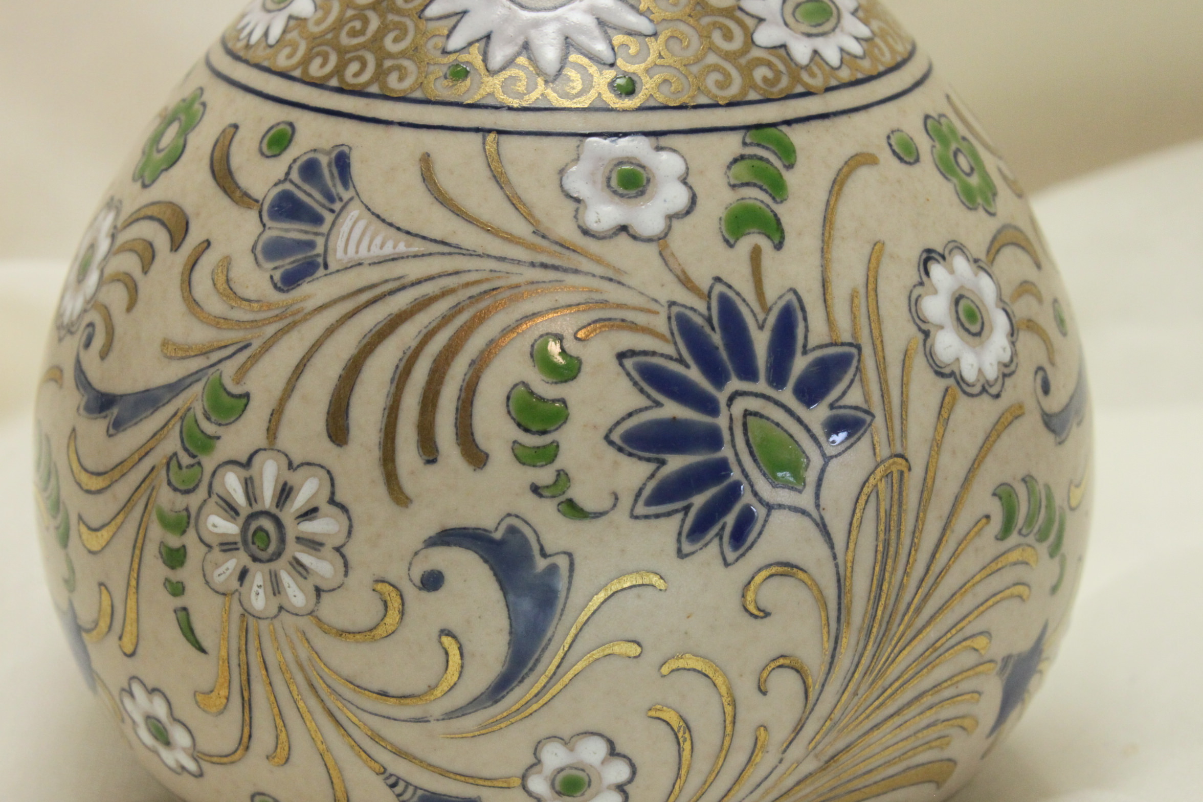 Doulton Lambeth Carrara Ware vase by Mildred Smallfield China Rose