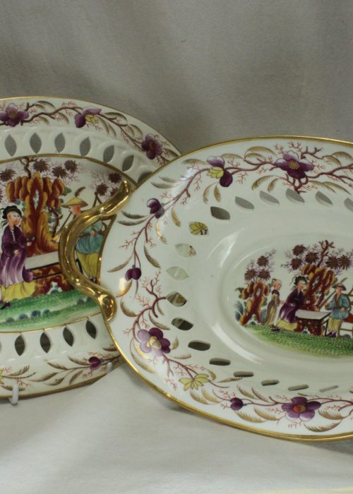 Davenport bone china dessert basket and stand