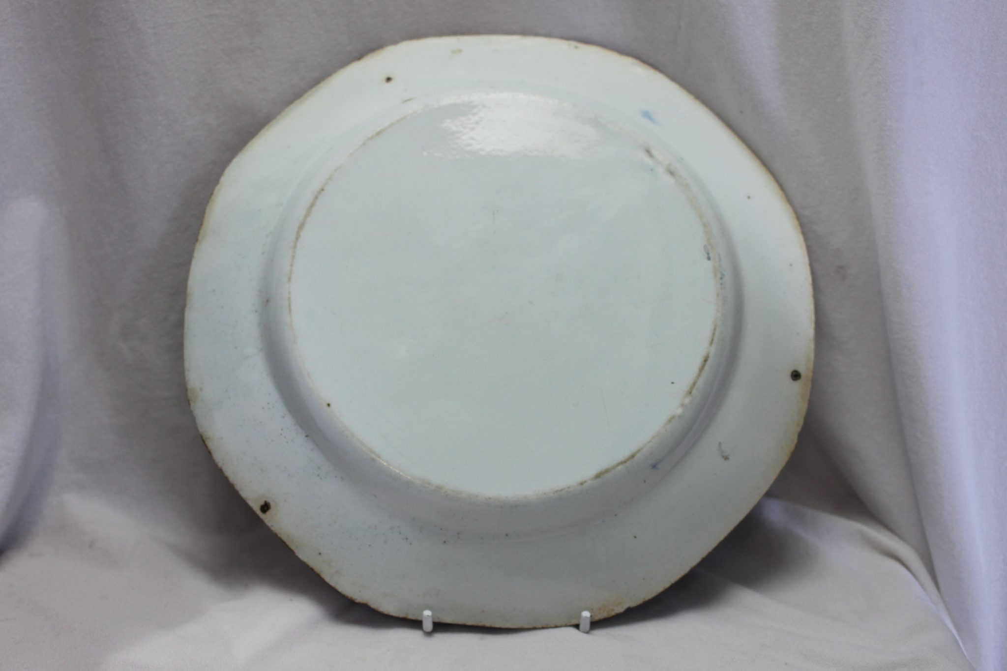 Blue and white willow pattern plate att. to Spode c1800