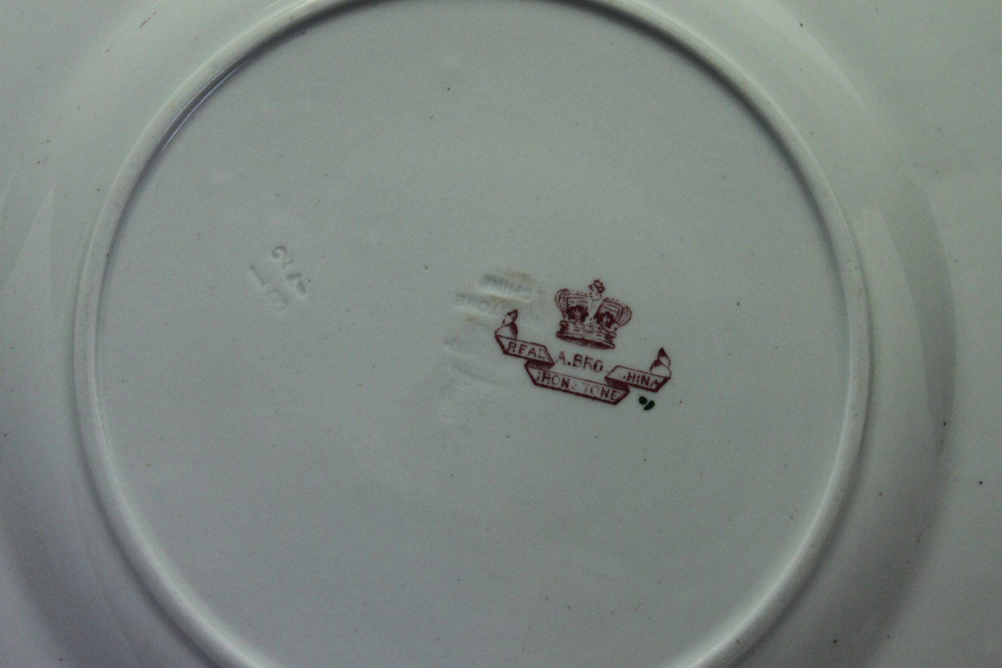 Ashworths Ironstone China plate China Rose Antiques