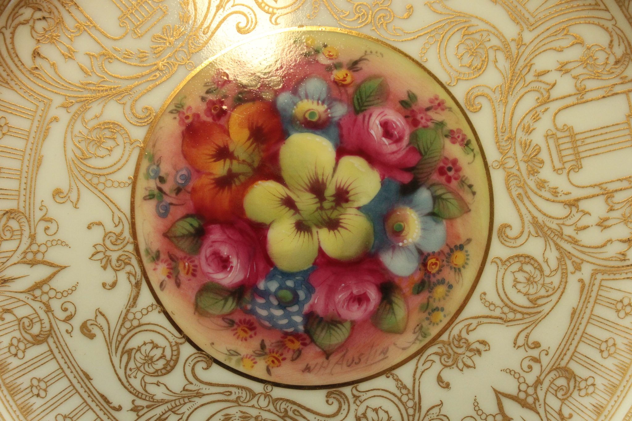 Royal Worcester plate painted by Walter Austin – China Rose Antiques
