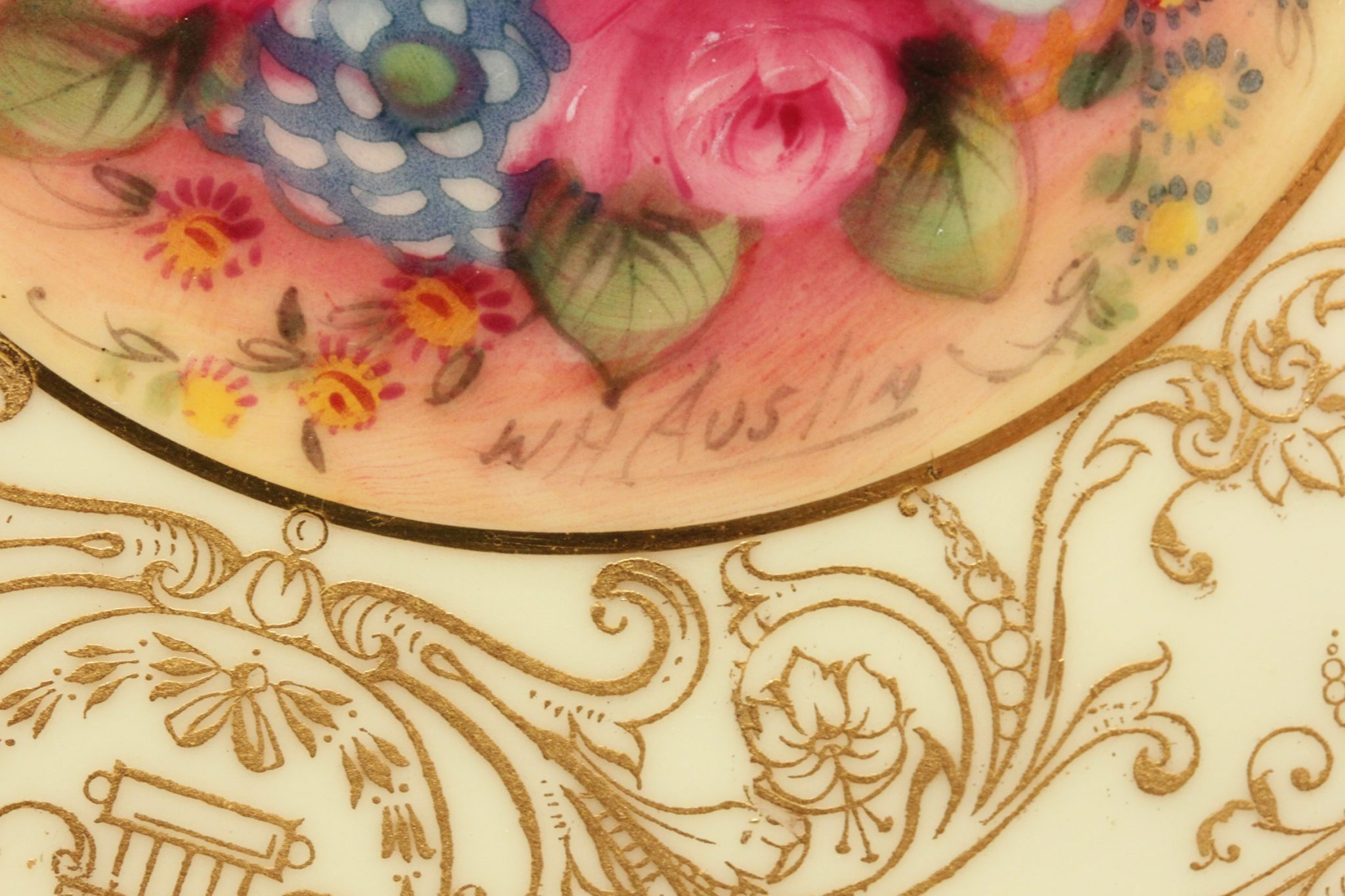 Royal Worcester plate painted by Walter Austin – China Rose Antiques