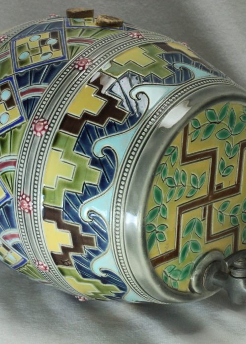 Majolica spirit barrel