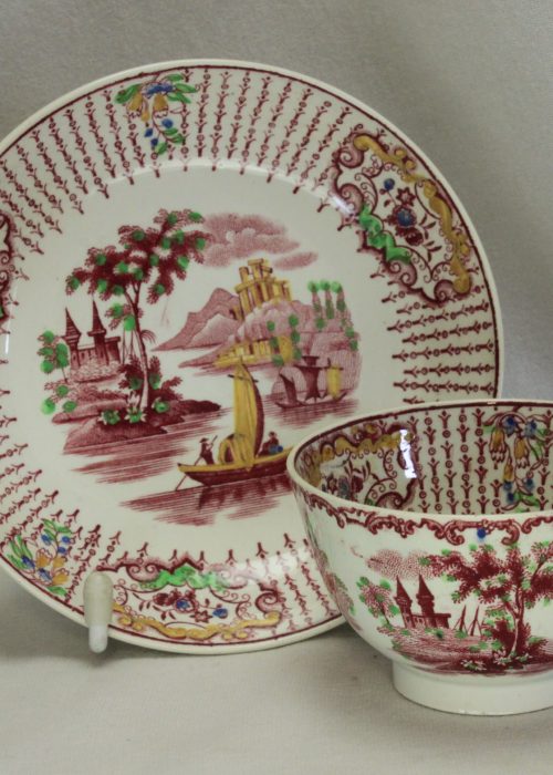 Tea bowl and saucer by Petrus Regout of Maastricht