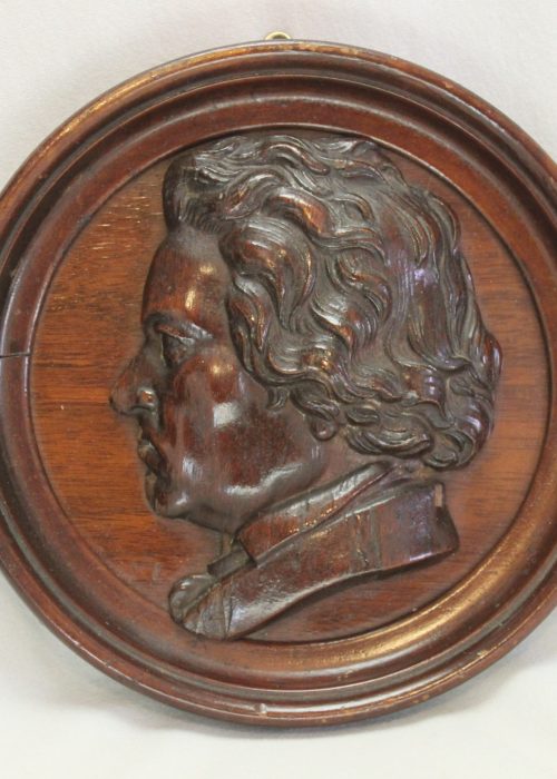 Hand carved wall plaque of Ludwig Beethoven