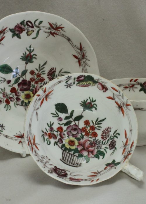 C J Mason porcelain hand coloured  trio