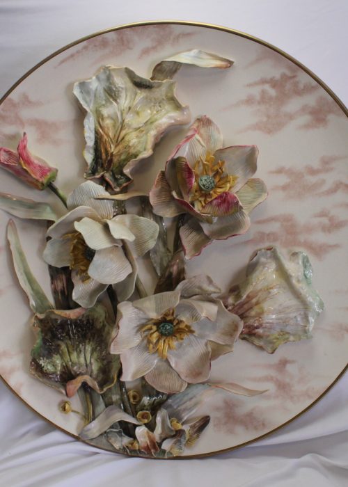 Large Pinder Bourne or Doulton Burslem wall plaque