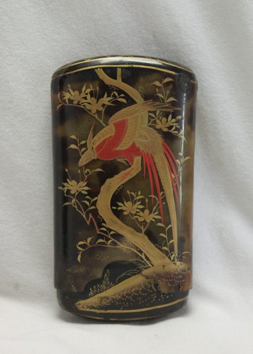 Japanese painted tortoiseshell cigar case