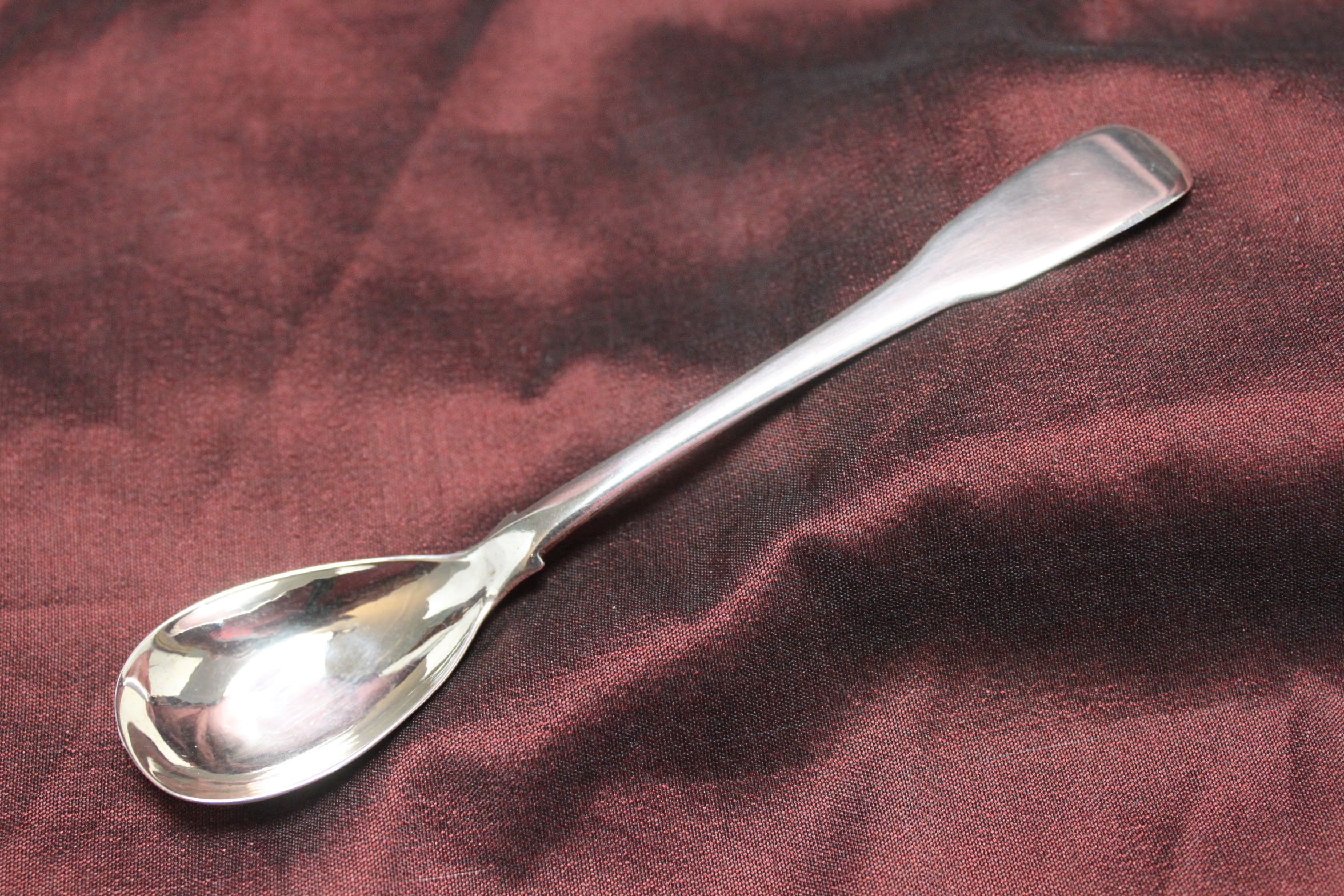 Sterling silver teaspoon by John Kerschner London 1809 China Rose