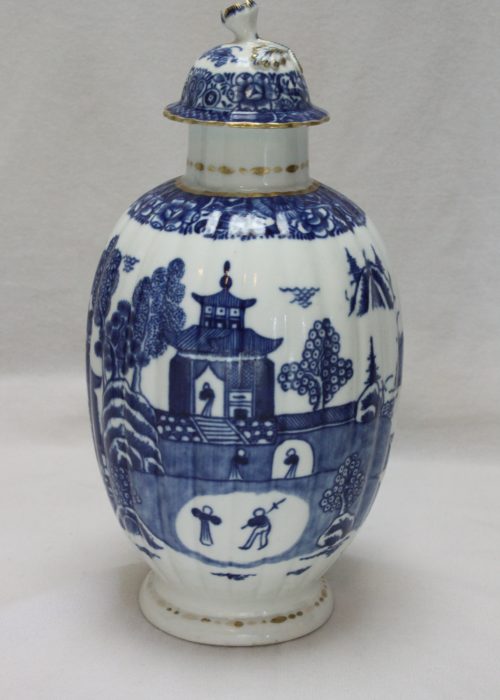 Caughley porcelain tea canister