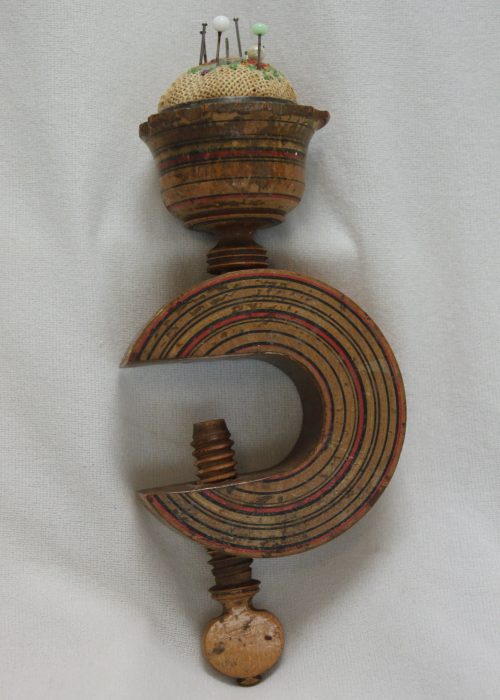 Georgian Tunbridge ware sewing clamp