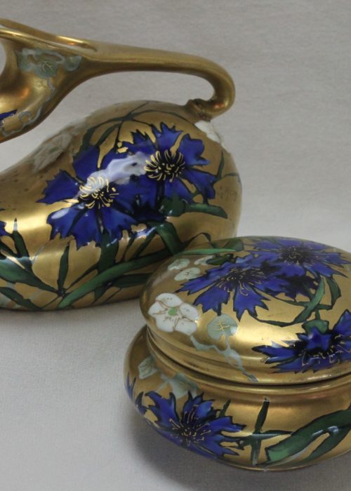 Ernst Wahliss Art Nouveau trinket box and decorative jug