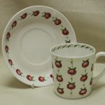 Susie Cooper set of 6 coffee cups & saucers Apple Gay pattern