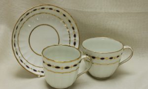 Derby hand painted and gilded trio pattern 126