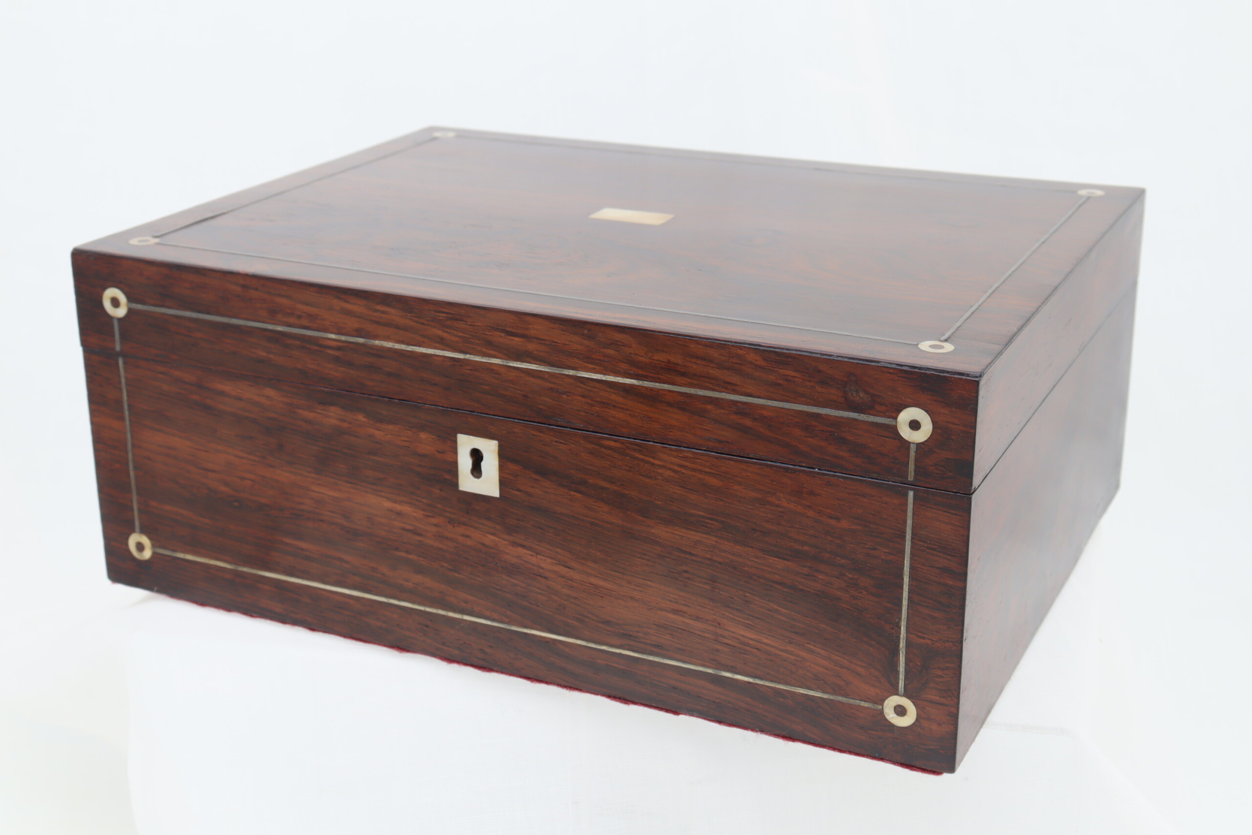 Inlaid rosewood sewing box – China Rose Antiques