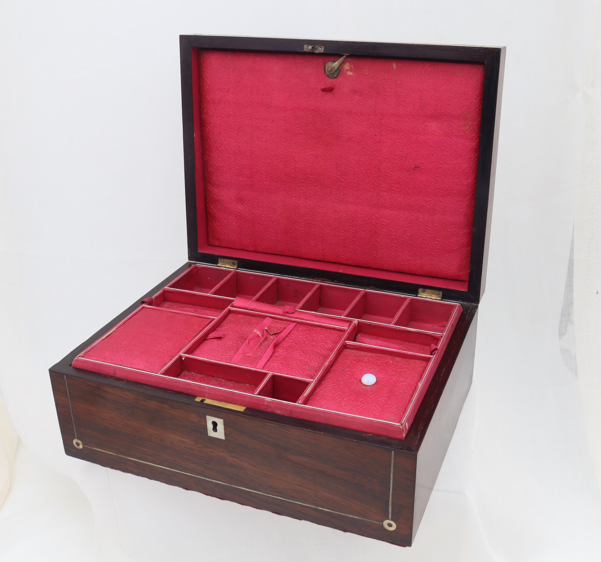 Inlaid rosewood sewing box – China Rose Antiques